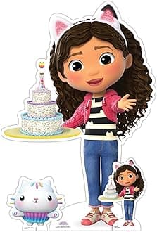 Star Cutouts SC4316 Gabby with Cake Gabby's Dollhouse Star Mini Cardboard Cut Out, Small