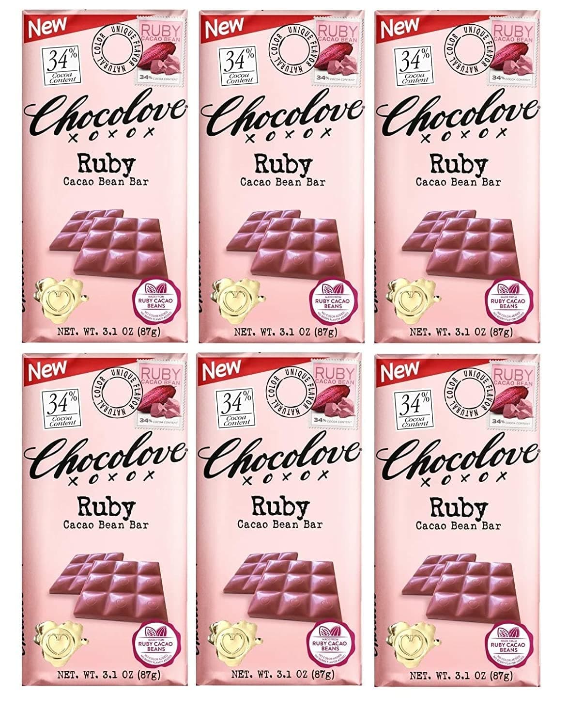 Chocolove Ruby Cacao bar (6 BARS)