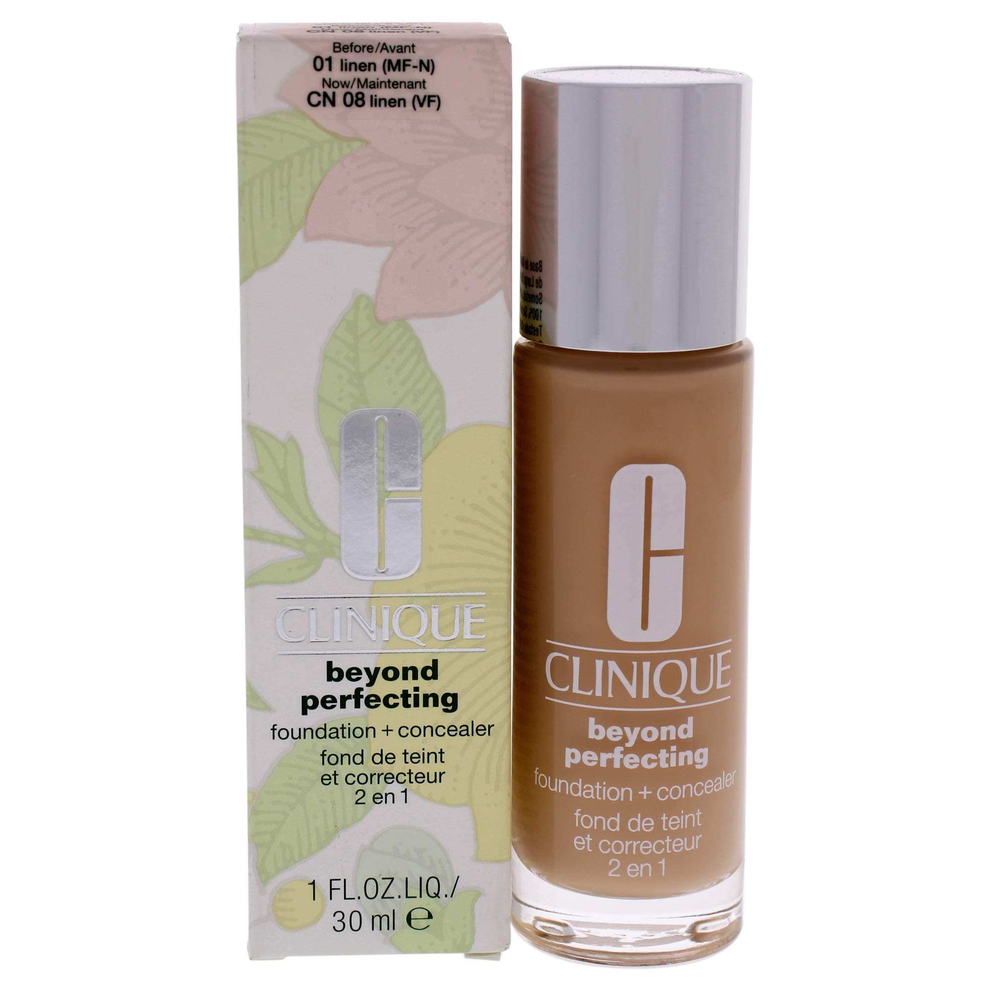 Clinique Beyond Perfecting Foundation Plus Concealer - 08 Linen, 1 oz