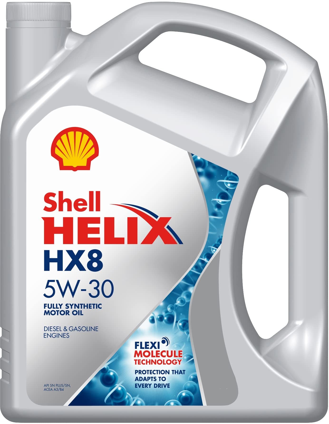 Shell Helix HX8 5W-30 API SN/CF, ACEA A3/B4 Fully Synthetic Engine Oil for Cars (5 L)