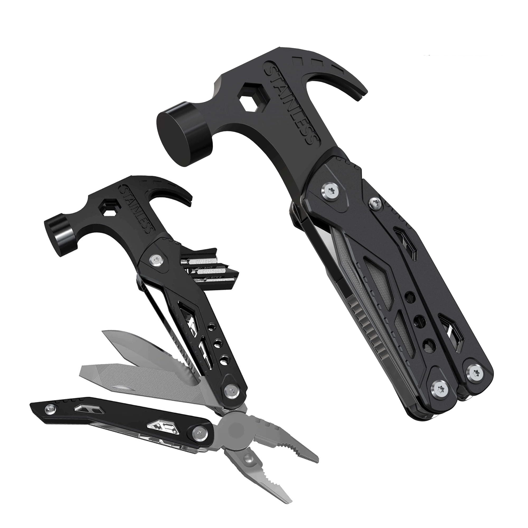 Alino 12-in-1 Multi-Tool Mini Hammer – Compact, Portable Survival Tool for Camping, Hiking & Outdoor Adventures – Durable Pocket Gadget with Essential Functions for Everyday Use