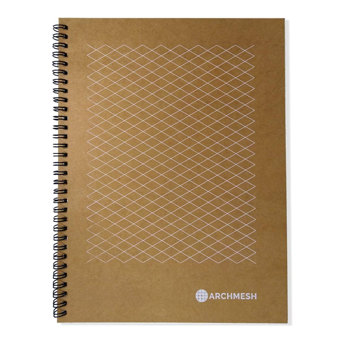 Archmesh, Isometric Grid notebook, A4 Size (8.5x11 inches), Isometric Pattern, Kraft Cover, Pack of 1