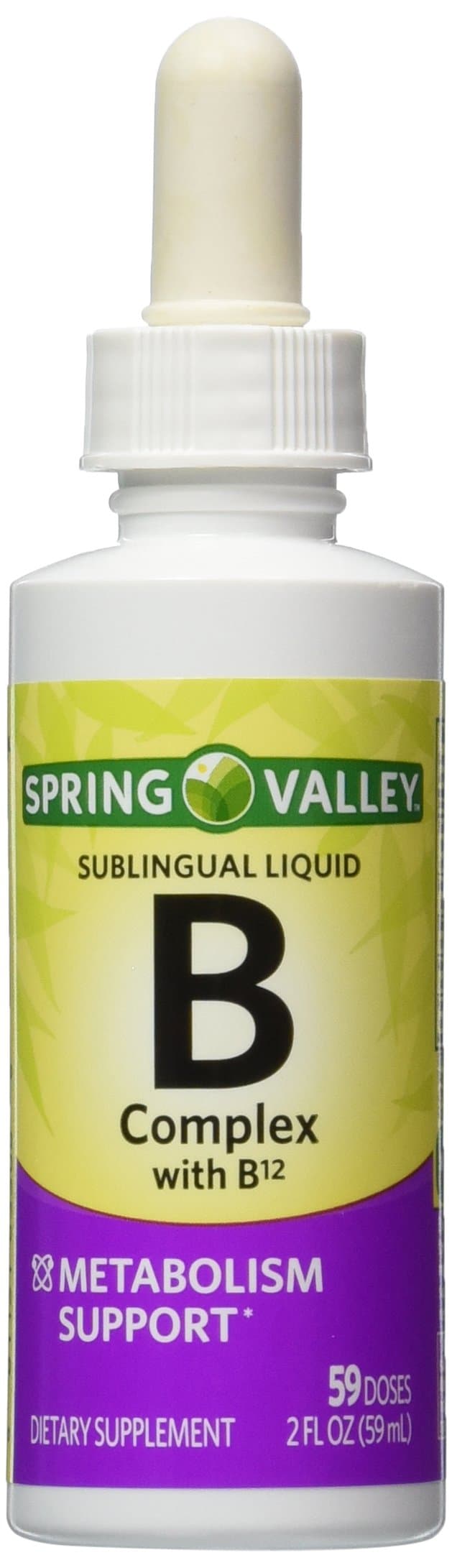 Spring Valley - Vitamin B-Complex Sublingual Liquid, 2 Ounce With a burst of B-12