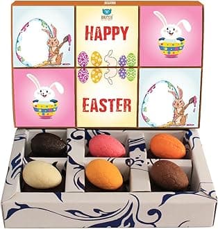 BOGATCHI Easter Chocolate Egg Gift Box 80g – Assorted Premium Chocolates in Decorative Nests, Colorful Candy Eggs, Festive Bunny Packaging, Perfect for Gifting, Parties & Kids Treats (Pack of 6)
