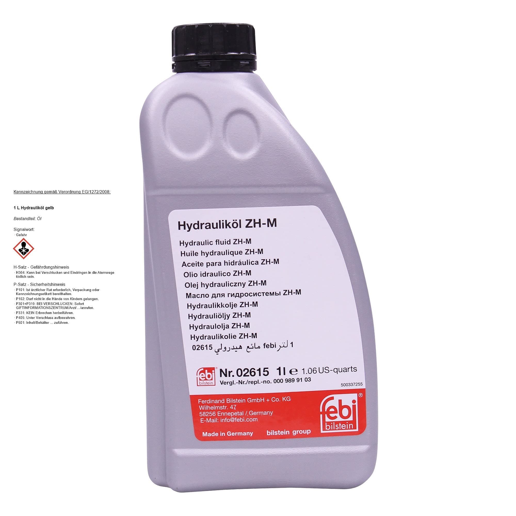 02615 Hydraulic Fluid for hydropneumatic suspension and level control system, pack of one