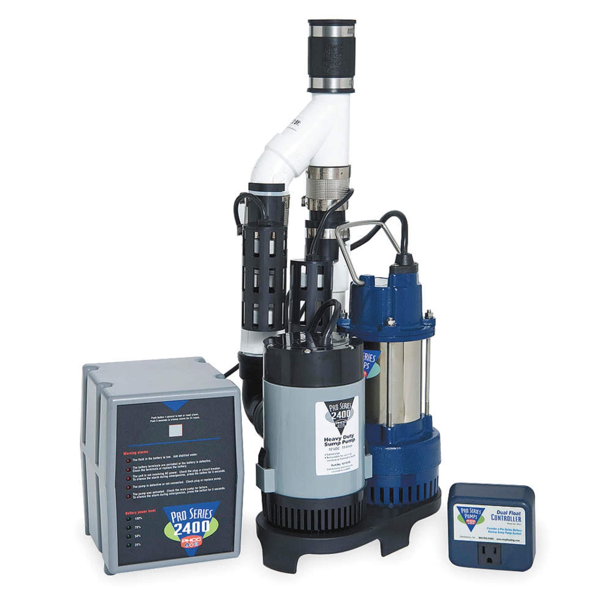 Glentronics, Inc. PS-C33 PHCC 3000 Gallons Per Hour Pro Series 1/3 HP Combination Sump Pump System