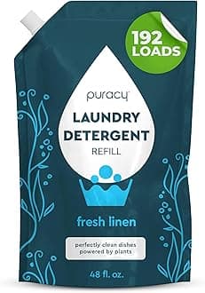Puracy Natural Liquid Laundry Detergent (Fresh Linen, 48 Fl Oz (Pack of 1))