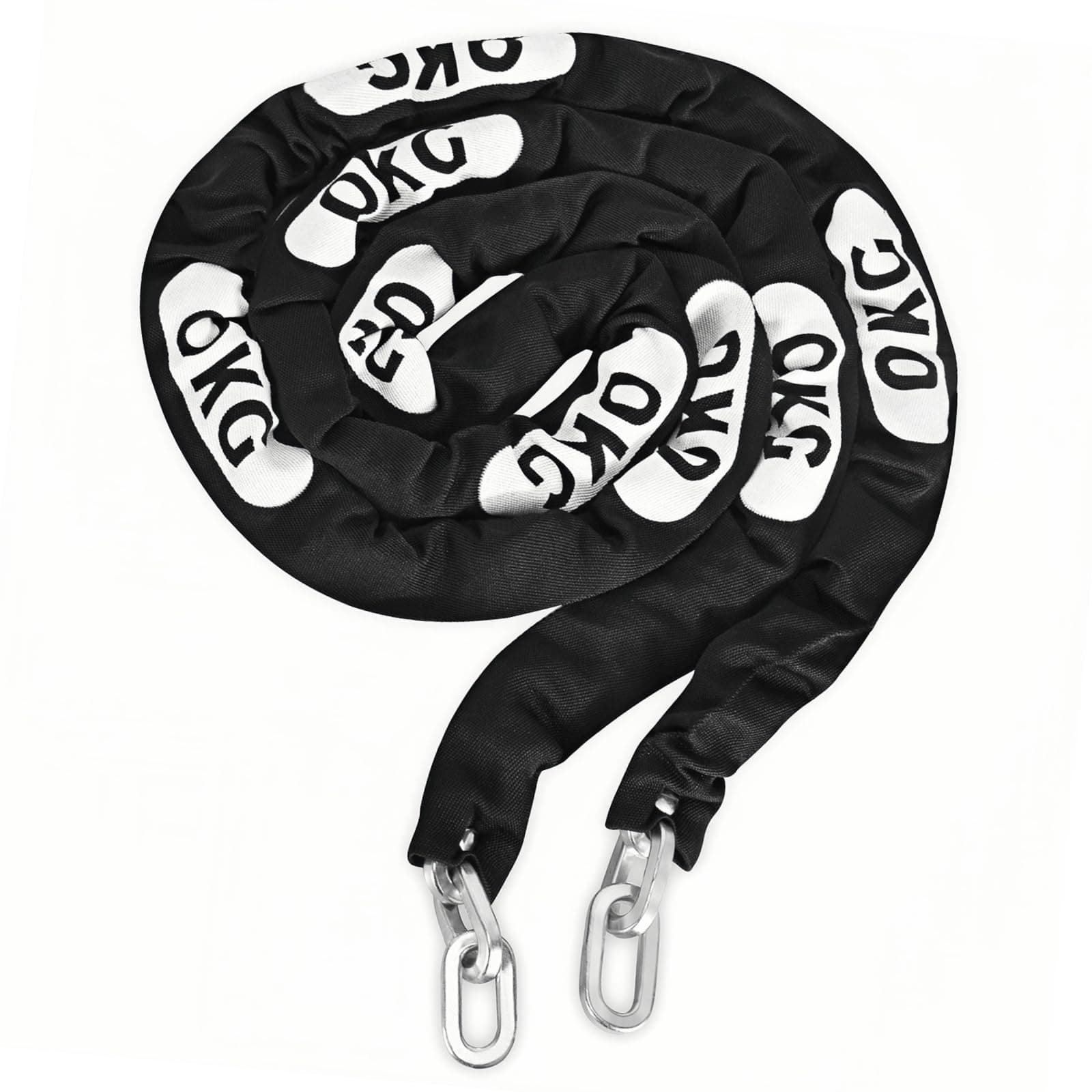 OKG Heavy Duty Security Chain - 10 Foot x 5/16” Thick Square Security Chain - Anti Theft Hardened Steel Chain for Bikes, Motorcycles, 2 Wheeled Vehicles, Industrial Property