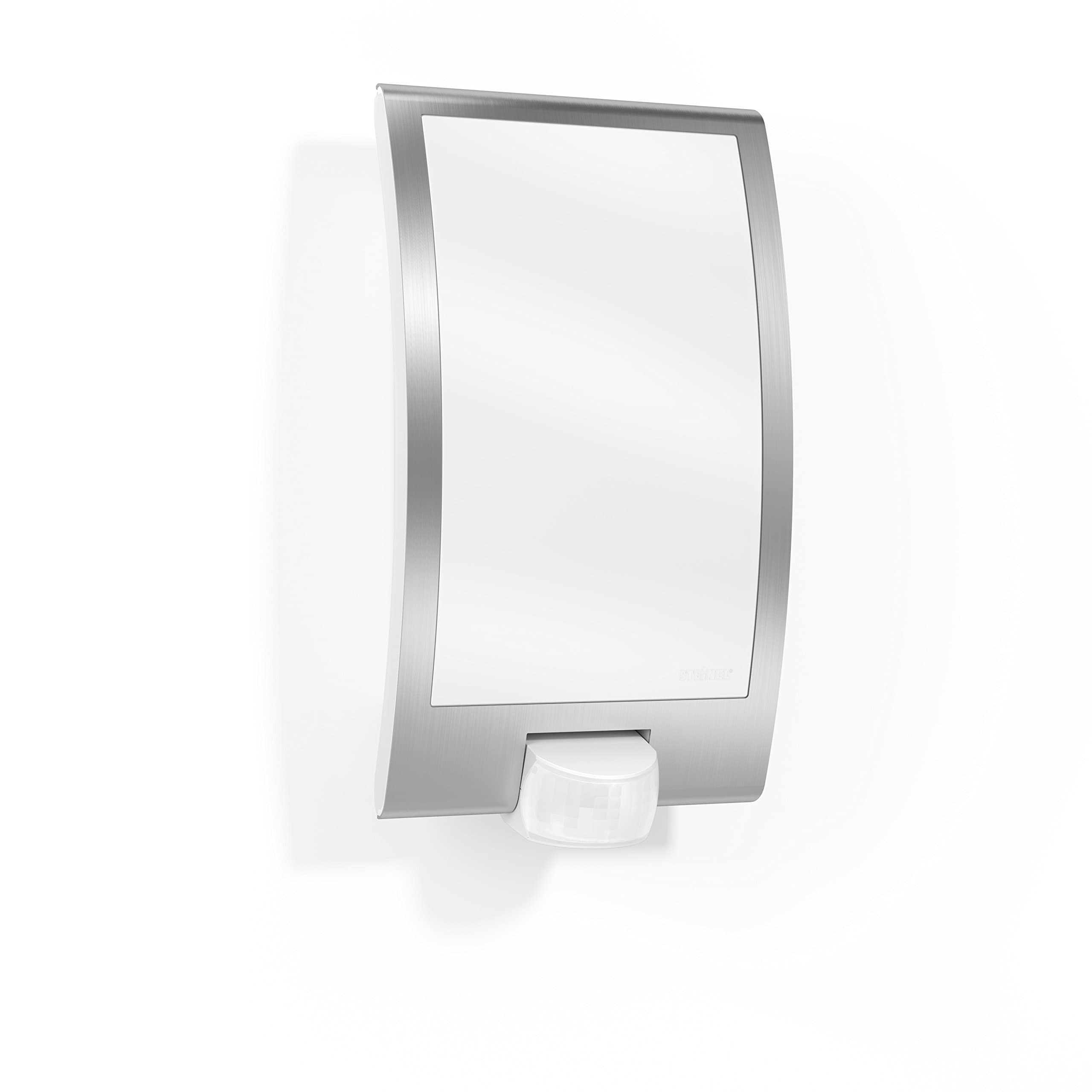 SteinelOutdoor Wall Light L 22 S - Motion Sensor Light 180° Detection, 10 m Range, Stainless Steel Porch Light, 60 W, E27 Fitting, Mains Powered, 28.6 x 16.2 x 8.5 cm, Anthracite