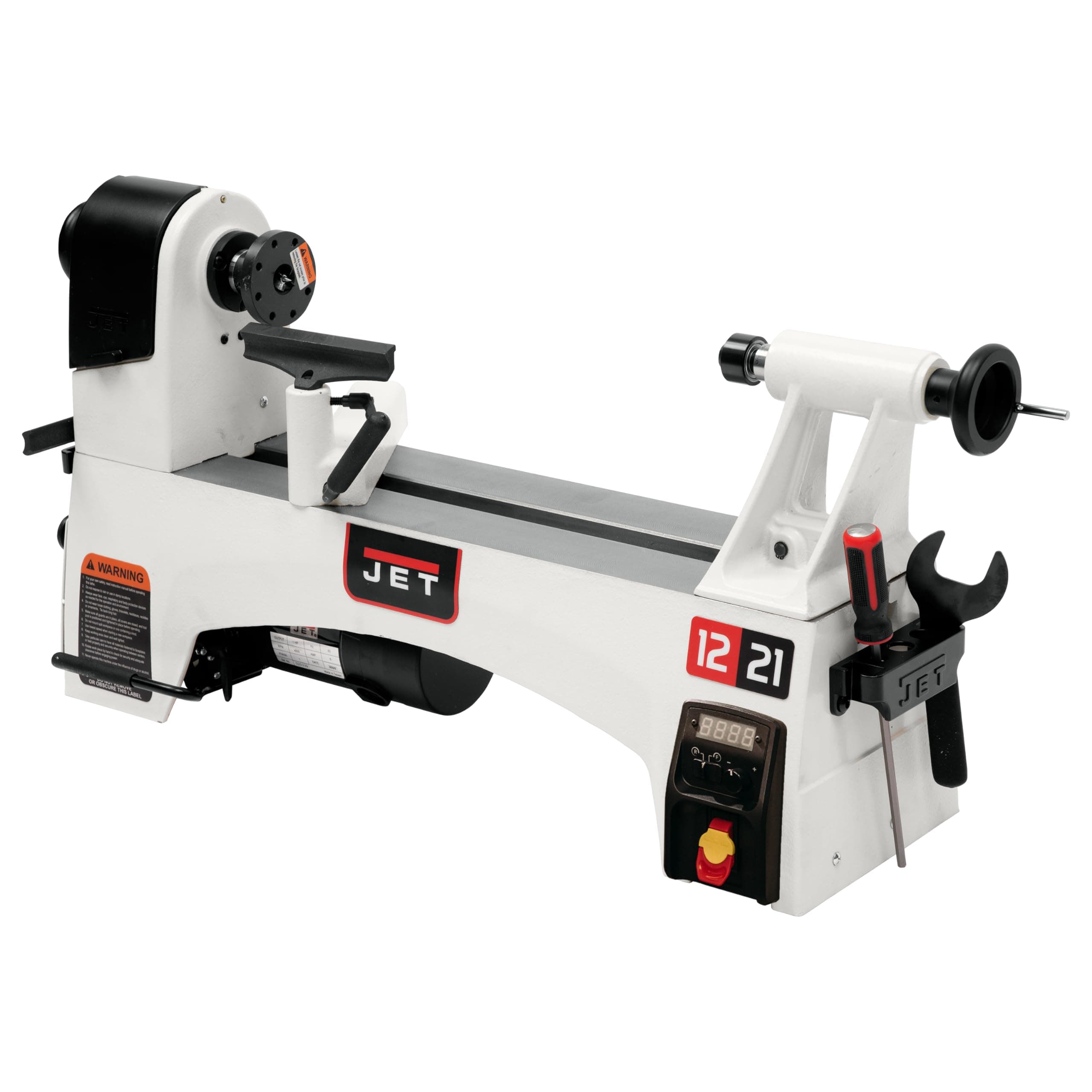 JET 12 in. x 21 in. Variable-Speed Woodworking Lathe (JWL-1221VS)