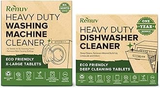 Dishwasher Cleaner + Washing Machine Cleaner Bundle - Heavy Duty Appliance Deep Cleaning, Descaling and Deodorizing.