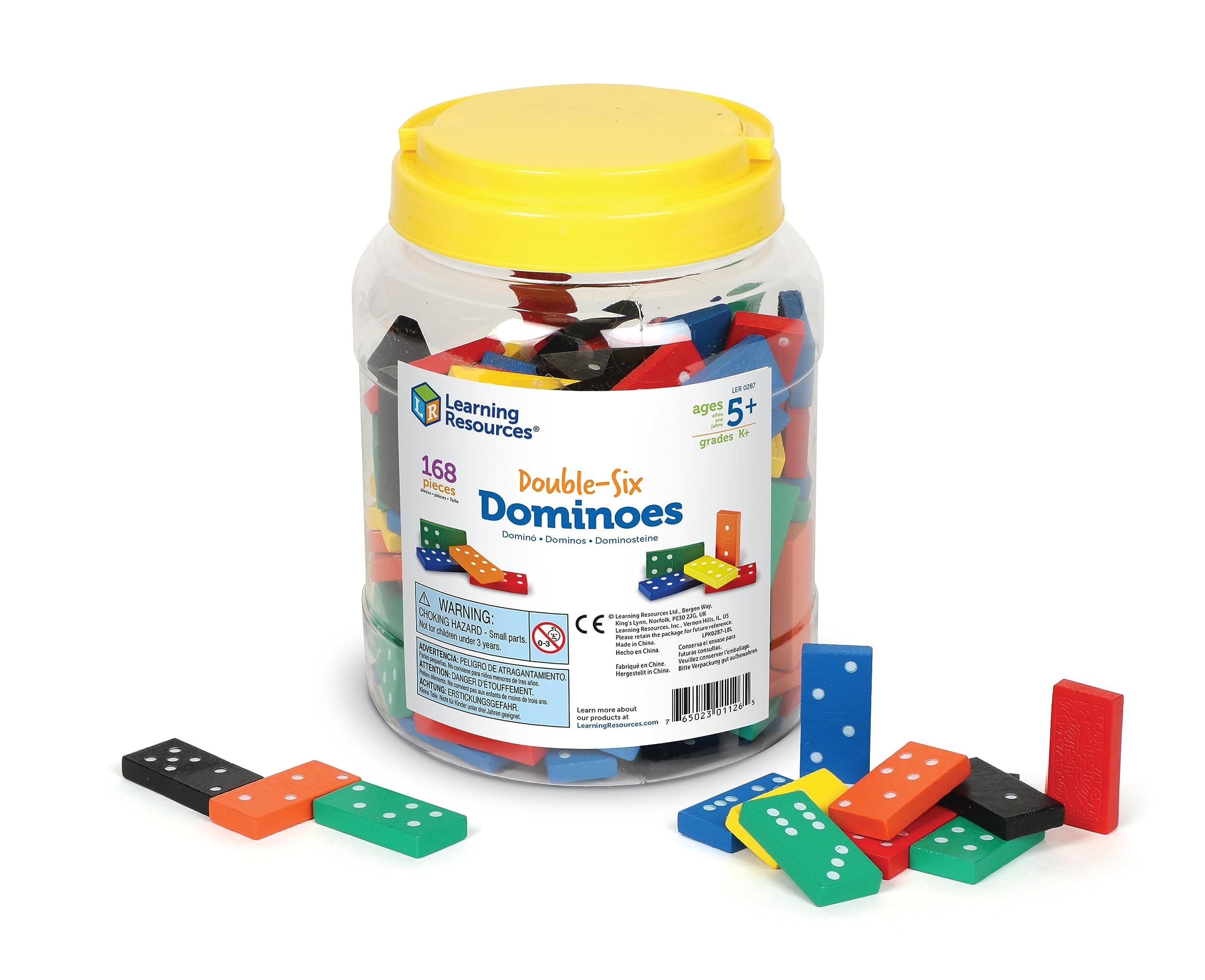 Learning Resources Double-Six Dominoes - Classroom Must Haves, Math Teaching Tools, Dominoes for Kids, Math Learning Games