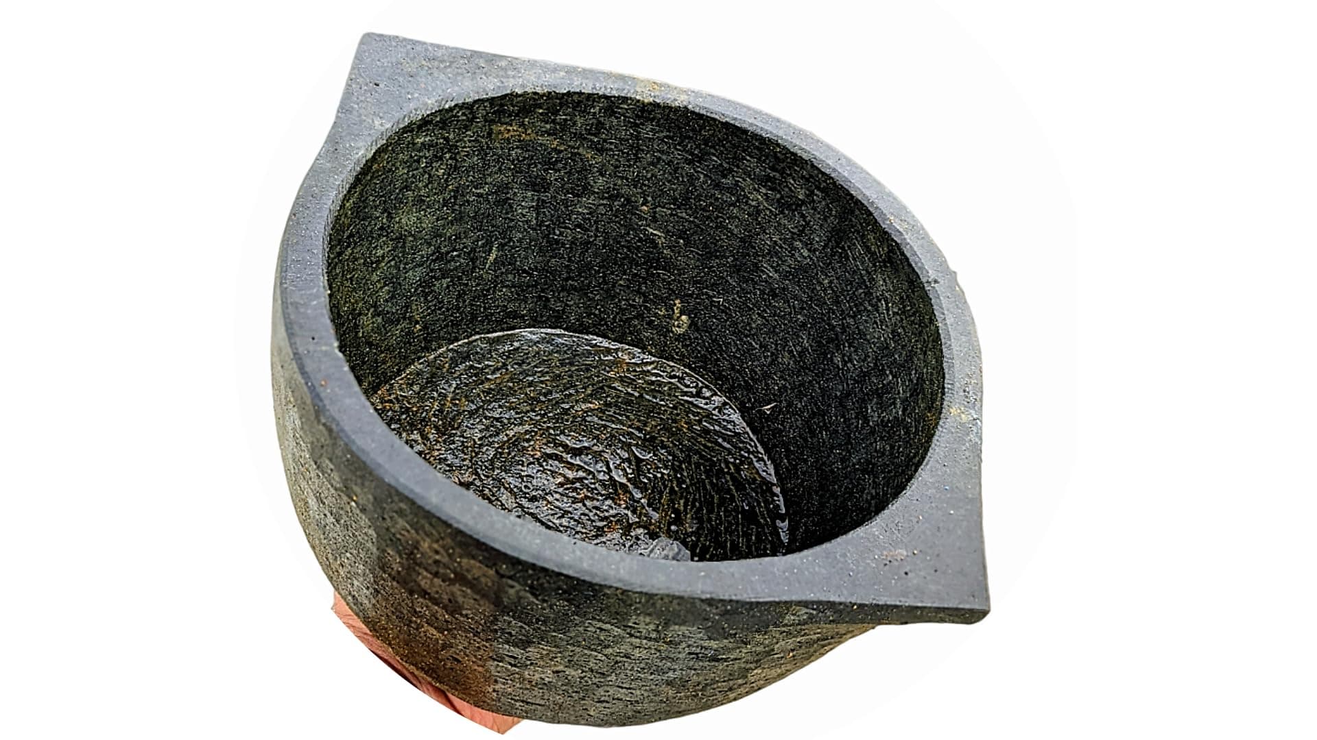 Uncoated Stoneware Cookware's - Kalchatti (Extra Large)-Treated, 94Ml, Black