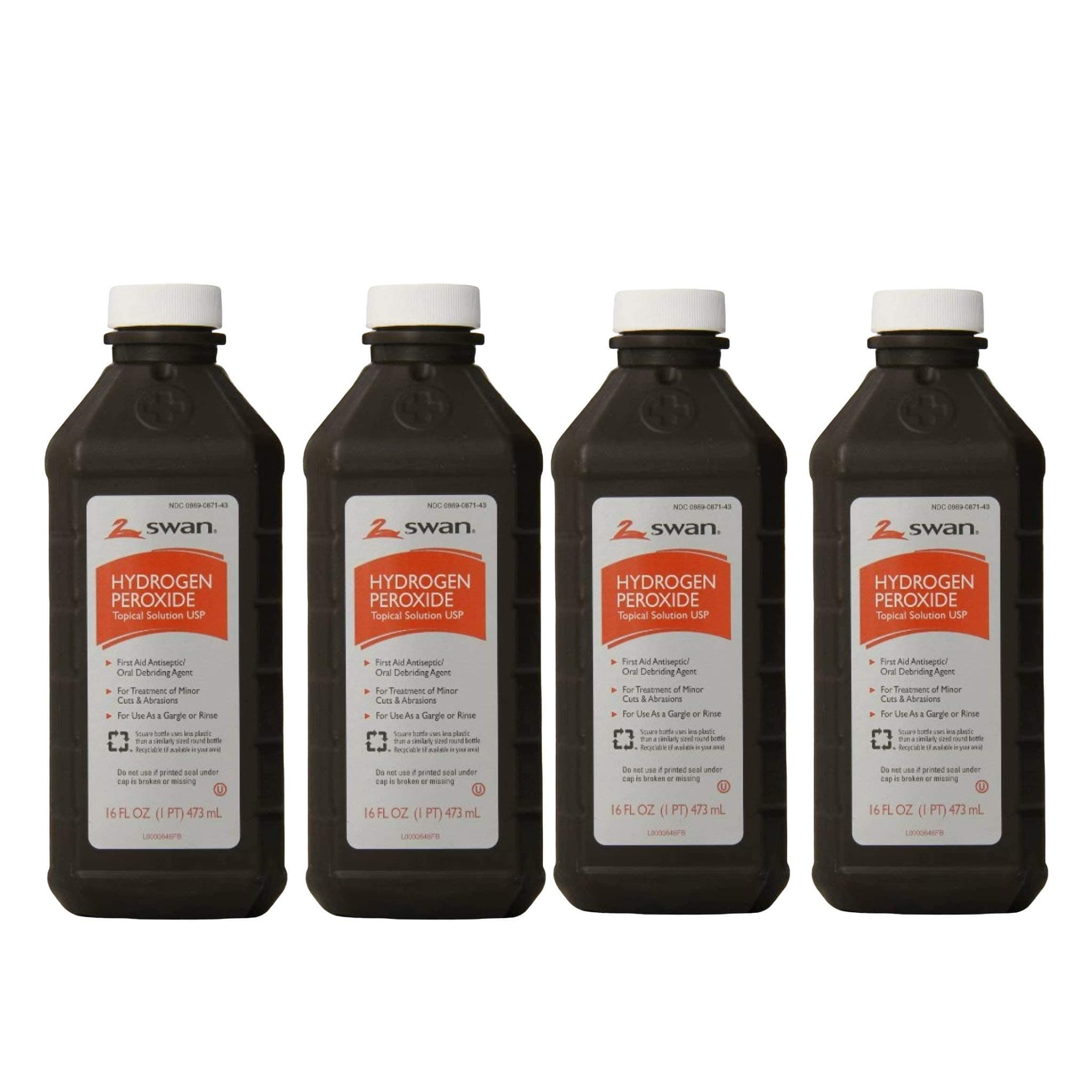 Swan Hydrogen Peroxide Topical Solution 16 oz (Pack of 4) or 32oz ( Pack of 2)