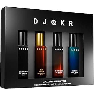Perfume Gift Set for Men Pack of 4x20 ML | Eau De Parfum | Premium Luxury Long Lasting Fragrance Spray | Signature, Wicked, Oud Wood, Marine (4x20 ml)