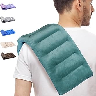 Microwavable Heating Pads for Reduce Discomfort, 7x16 Microwave Heated Pad for Soothing Neck and Shoulder Back Fatigue, Heatable Bag for Aches, Moist Hot Pack Heat Compress, Green