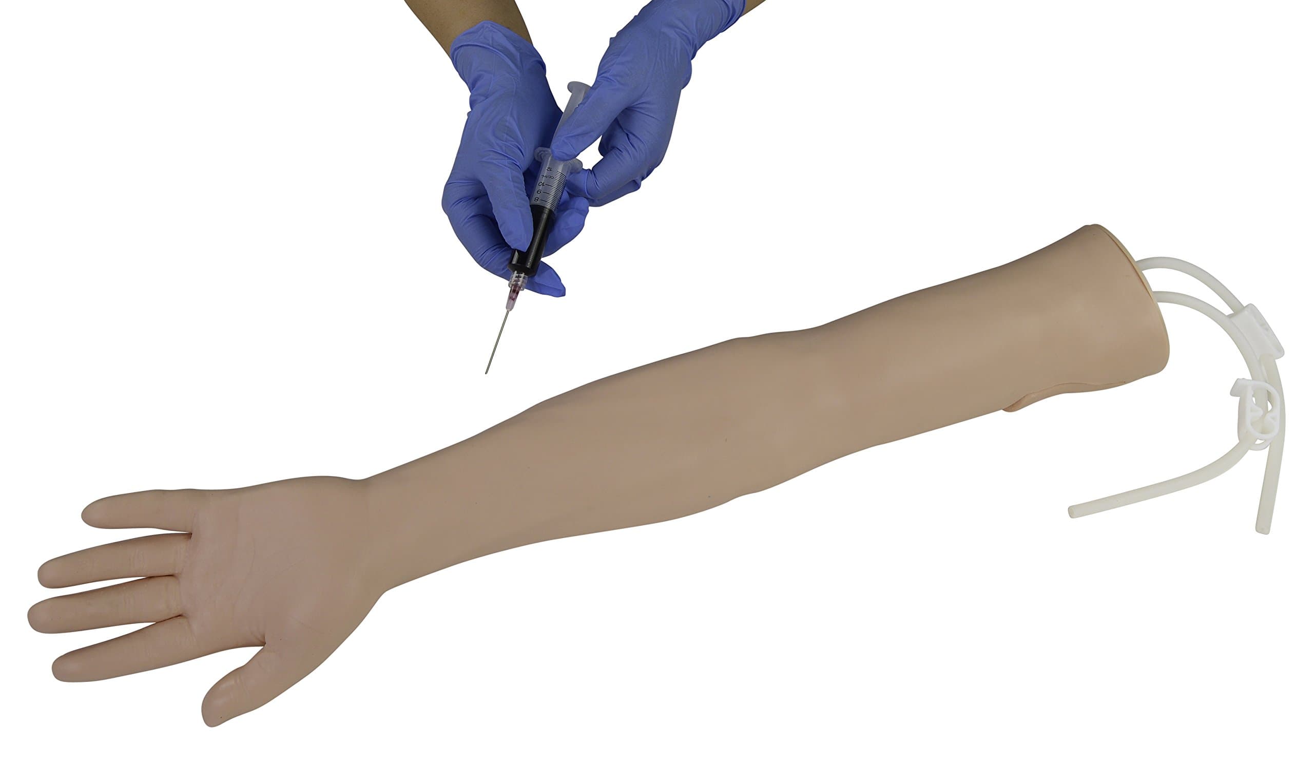 Venipuncture Practice Arm – IV Practice Arm Ideal for Medical Simulation – Life Like Venous Arm for Venipuncture & Phlebotomy Training. Injection Practice kit with User Guide Included