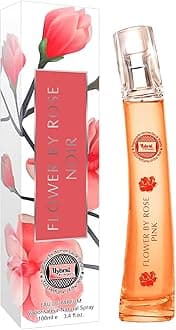Hybrid & Company Flower By Rose Pink For Women Eau De Parfume Pour Femme Natural Spray 3.4fl.on