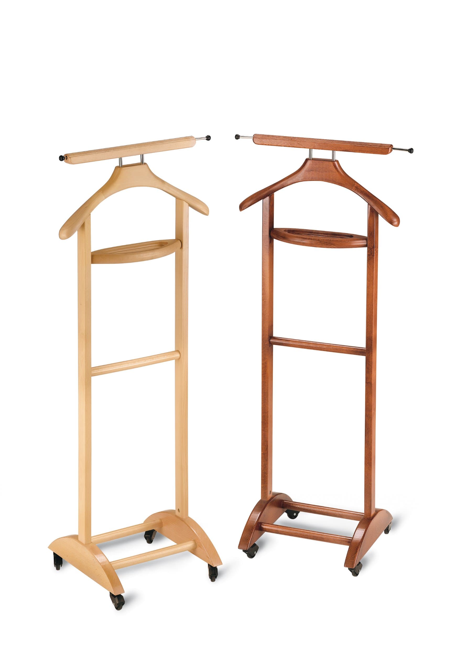 Aris Garret - Classic Valet Stand In Solid Beech Wood - Natural Finish