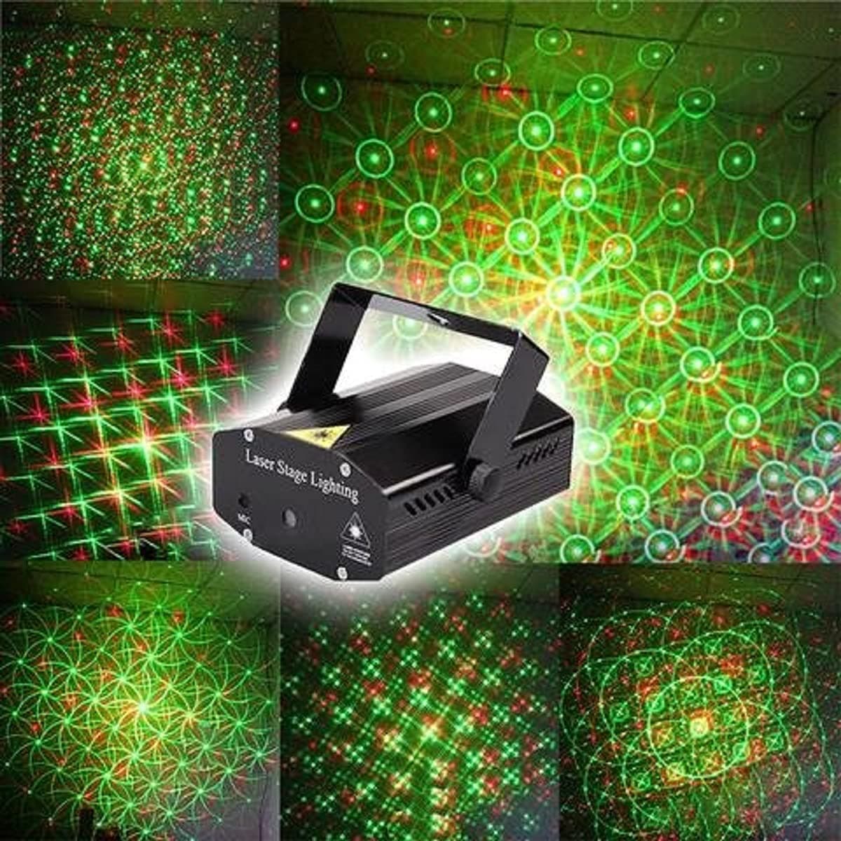 Unica Mini Laser Projector Stage Lighting Sound Activated Laser Light for Party and DJ