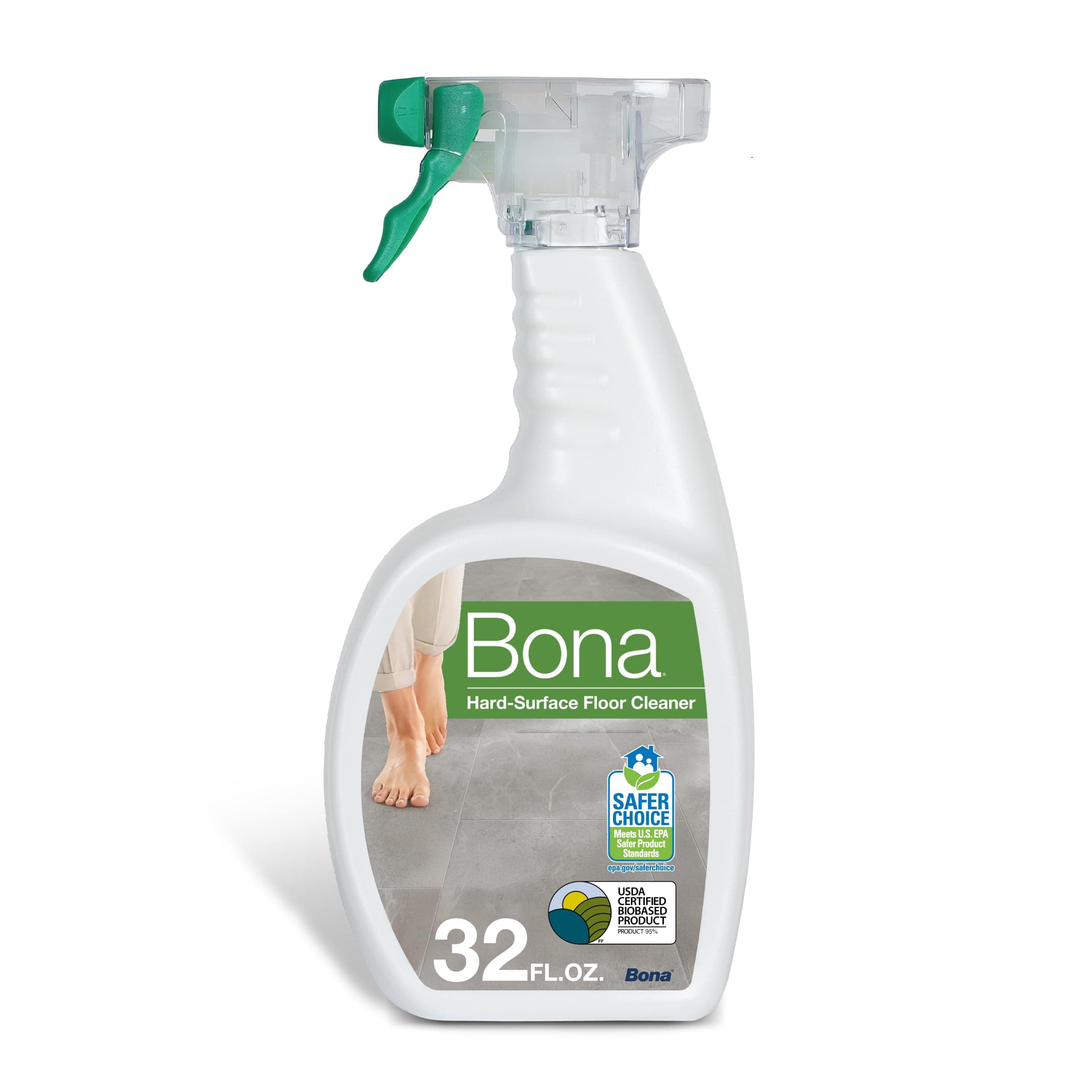 Bona Multi-Surface Floor Cleaner Spray - 32 fl oz - Unscented - Refillable - Residue-Free Floor Cleaning Solution for Stone, Tile, Laminate, and Vinyl Floors