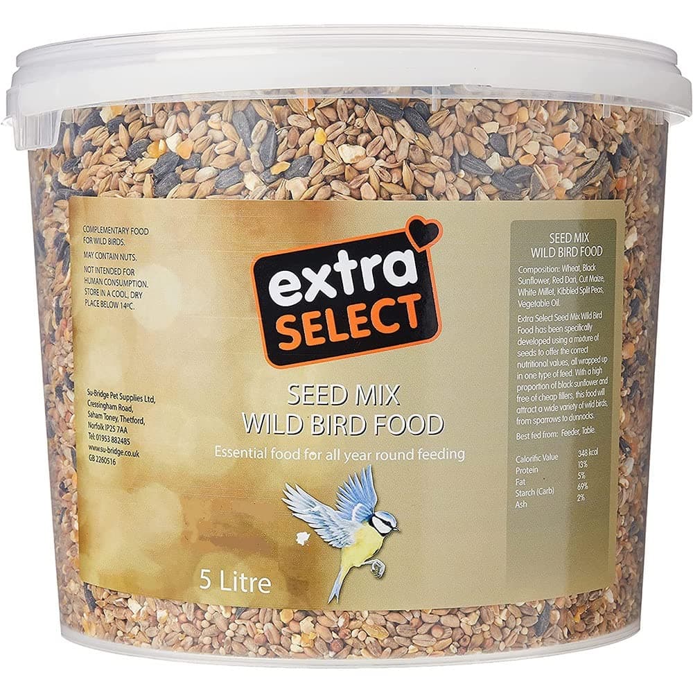 Extra Select Seed Mix Wild Bird Food, 5 Litre (Package may vary)