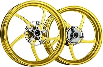 MOS Forged Aluminum Alloy Rims Wheels compatible with Yamaha YZF R3 MT03 2015-2025 ABS (Light Gold)