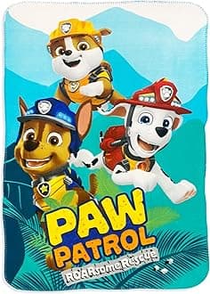 Girls Cozy Fleece Throw Blanket with Extra Soft Fun Design (Paw 2)