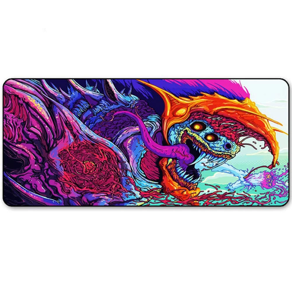 WHFDSBDGame 900 X 400 Mm Hyper Beast XL Large Locking Edge Gaming Mouse Pad Keyboard Rubber Mousepad Wrist Rest Table Computer Mat