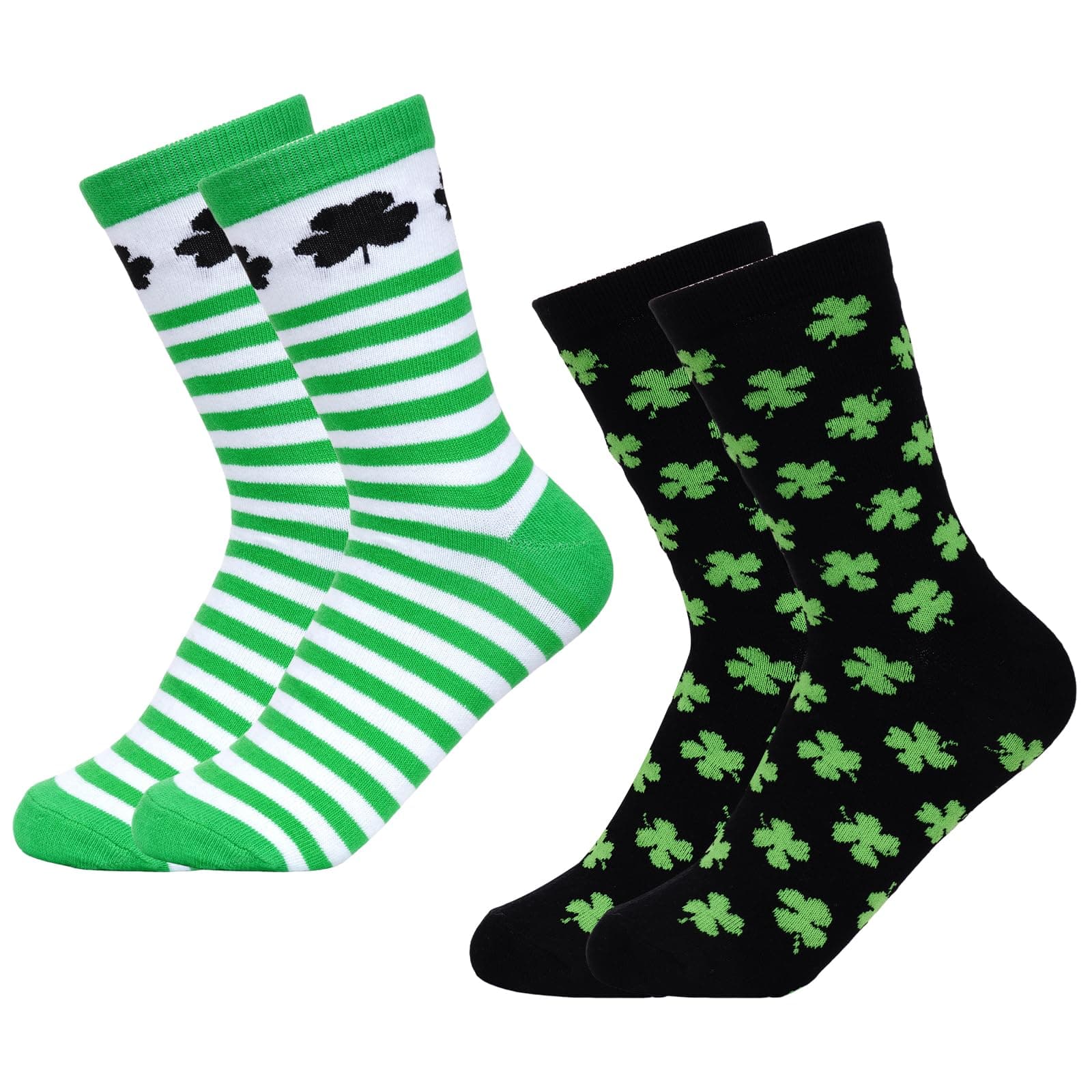 St. Patricks Day Socks Irish Clover Crew Sock Saint Patricks Day Costumes Outfit Accessories Holiday Gifts