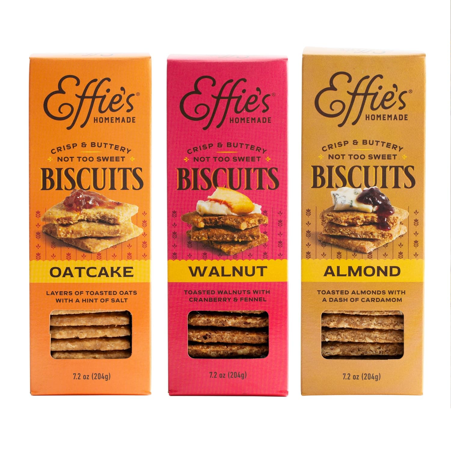 Biscuits - Variety Pack - Oatcakes, Walnut, Almond - 3 Pack