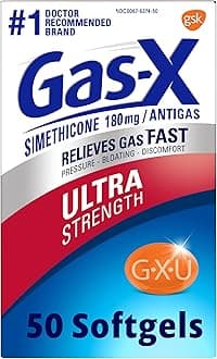 Gas-X Fast Gas Relief, Ultra Strength Softgels for Fast Gas and Bloating Relief, 50-Count Boxes