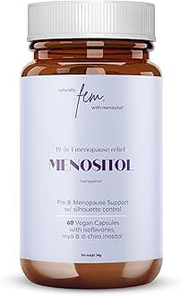 Menopause & Perimenopause Support for Women | Myo Inositol 4000mg + D Chiro Inositol | FEM Menositol 19-in-1 Supplement | Hot Flashes & Night Sweat Relief | High Strength Inositol PCOS | 60 Capsules
