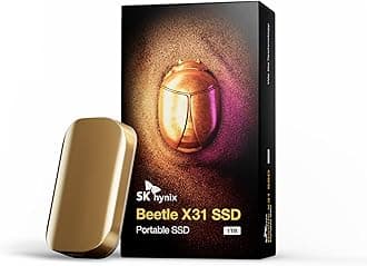 Beetle X31 1TB Portable SSD with DRAM, up to 1050MB/s, USB 3.2 Gen2, External Hard Drive Compatible with PC, Mac, Laptop, Xbox, PS5