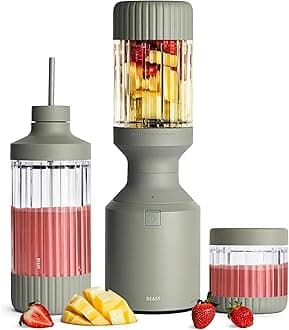 - Beast Mega 1200 Plus | Premium Countertop Blender | Smoothies, Shakes, Sauces, Dips, Soups | Blends Ice and Frozen Fruit | XL Vessel | With Extra Vessels, Straw System | 1200W | (Sage, 120V)