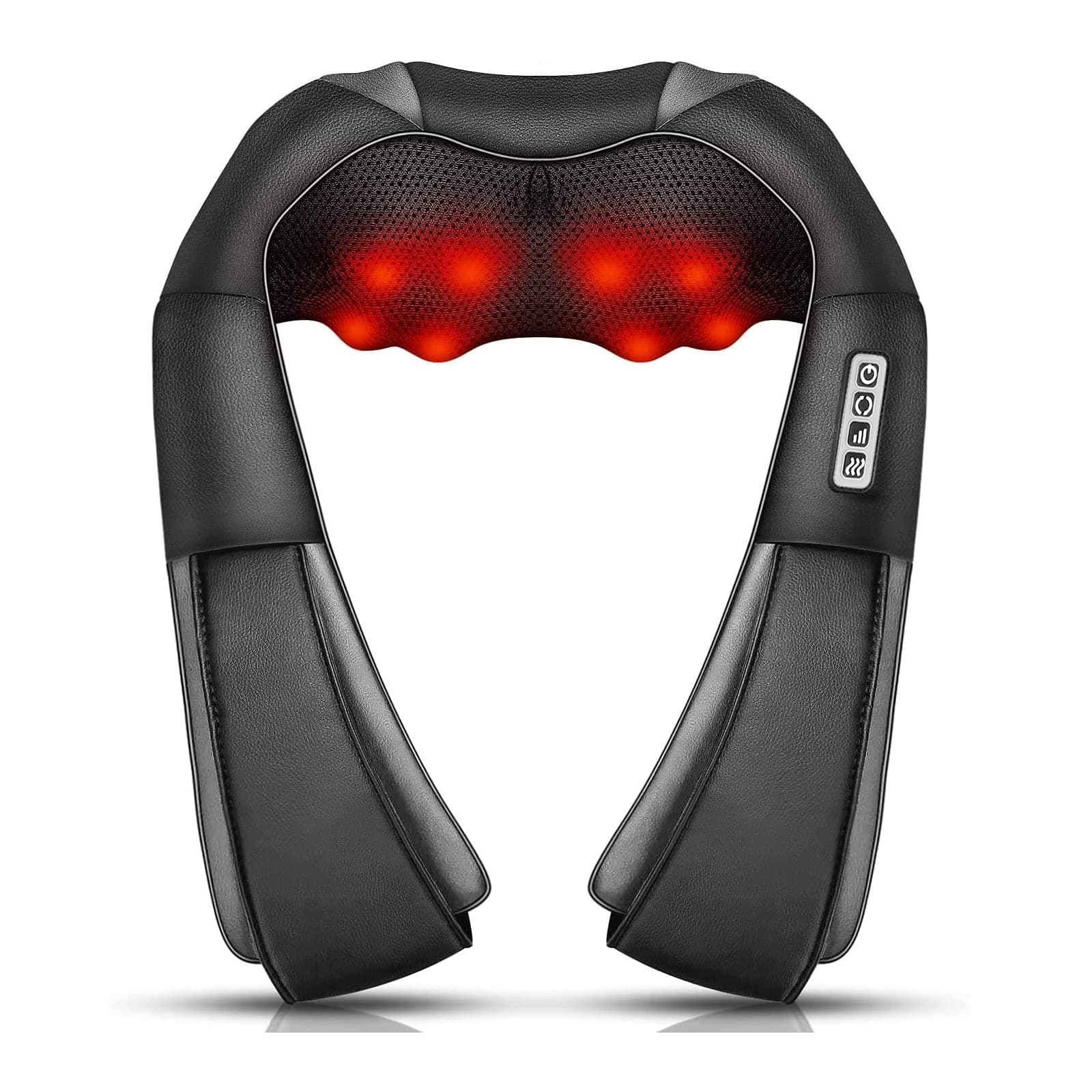 Neck Massager, Deep Tissue 3D Kneading, by iKristin, Portable, with Heat, Shiatsu Massager for Neck, Back, Shoulder, Foot and Leg, at Home and Car, Suitable for Women and Men(Gray)