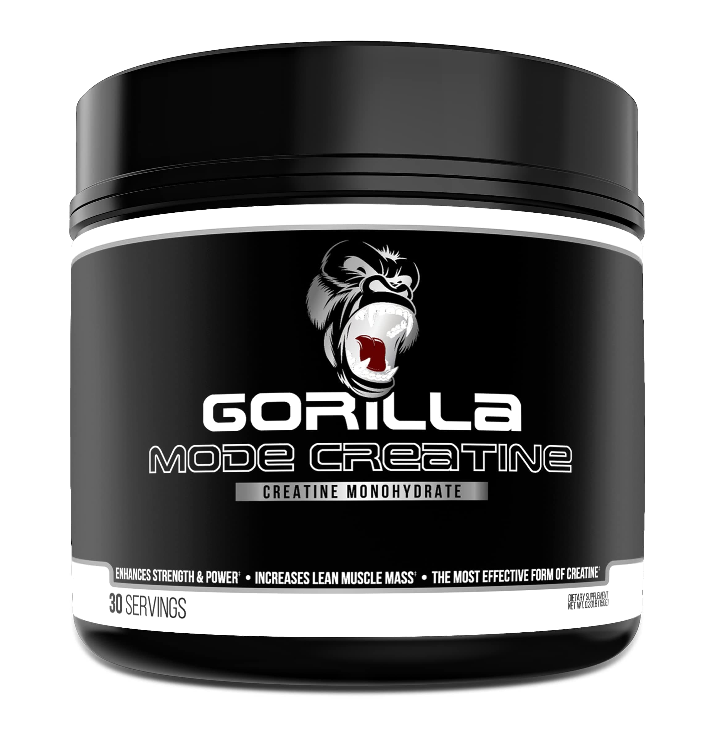 Gorilla MindGorilla Mode Creatine | Creatine Monohydrate Micronized Powder | Improved Muscle Size | Power Output and Strength | Increase Endurance & Stamina | 30 Servings