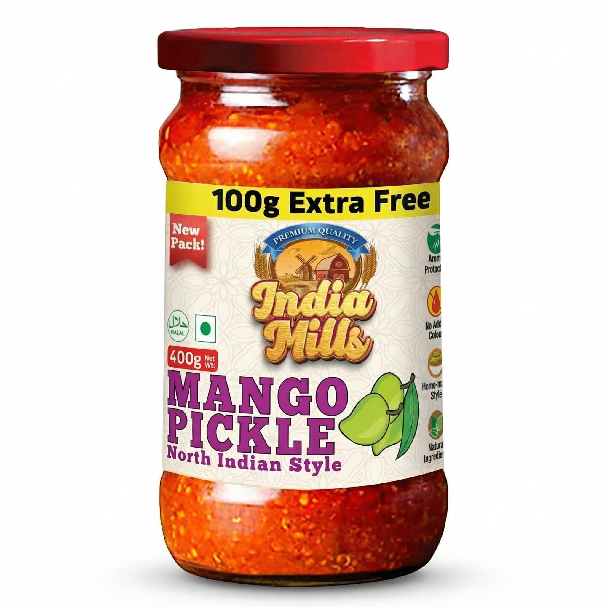 INDIA MILLS Mango North Indian Style Pickle, 400 Gm