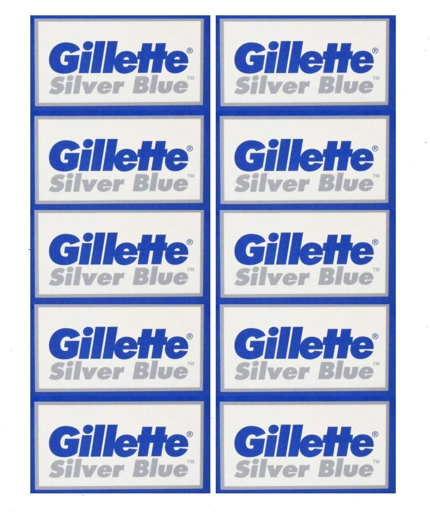 7 O'clock 50 Silver Blue Double Edge Stainless Razor Blades Made in Russia