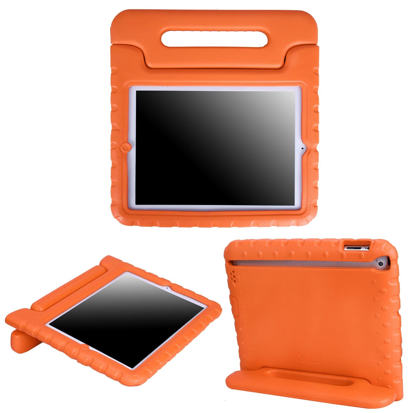 HDE Case for iPad 2 3 4 - Kids Shock Proof Heavy Duty Impact Resistant Protective Cover Handle Stand for Apple iPad 2nd 3rd 4th Generation Tablet (Orange)