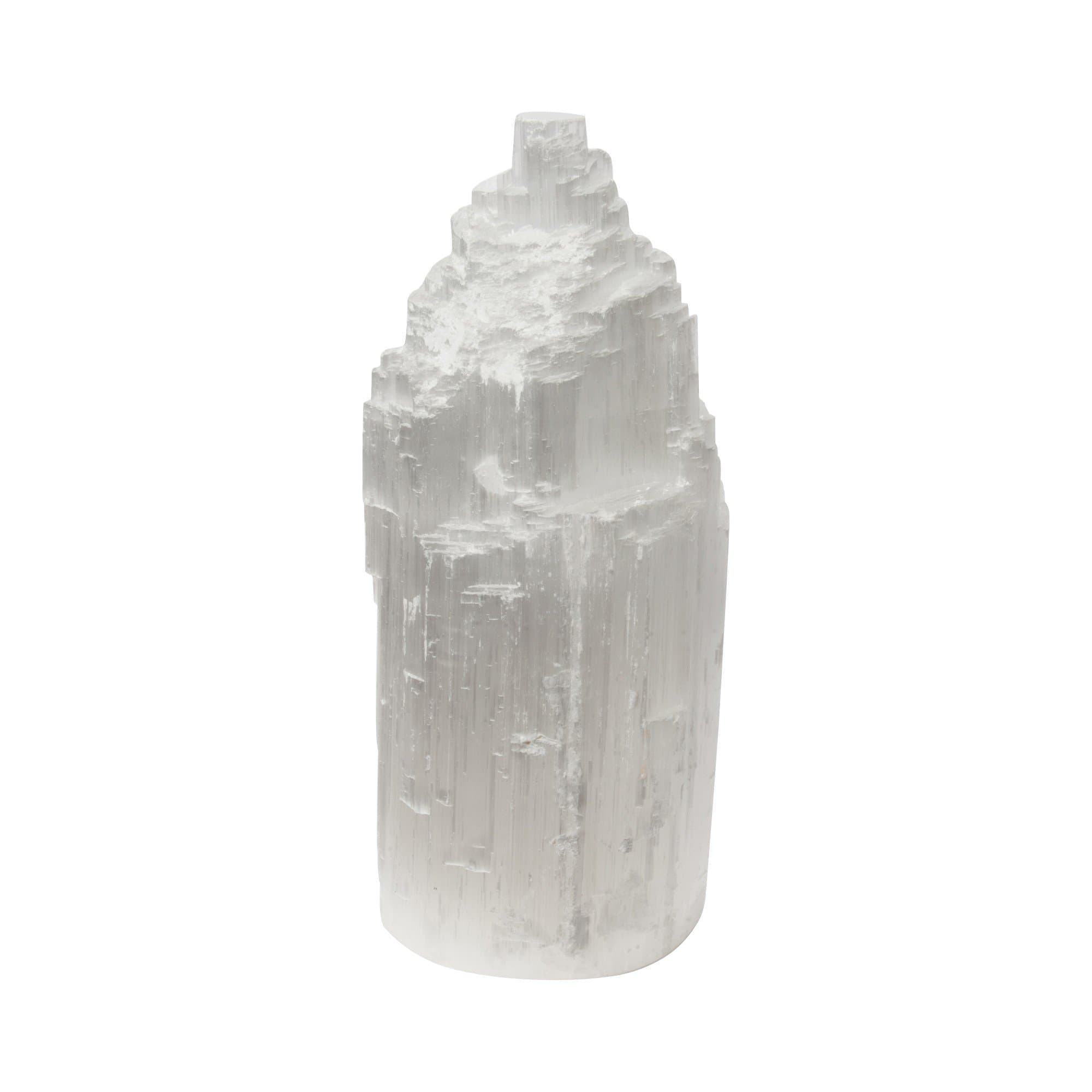 10" White Selenite Lamp - Includes Cord and Bulb