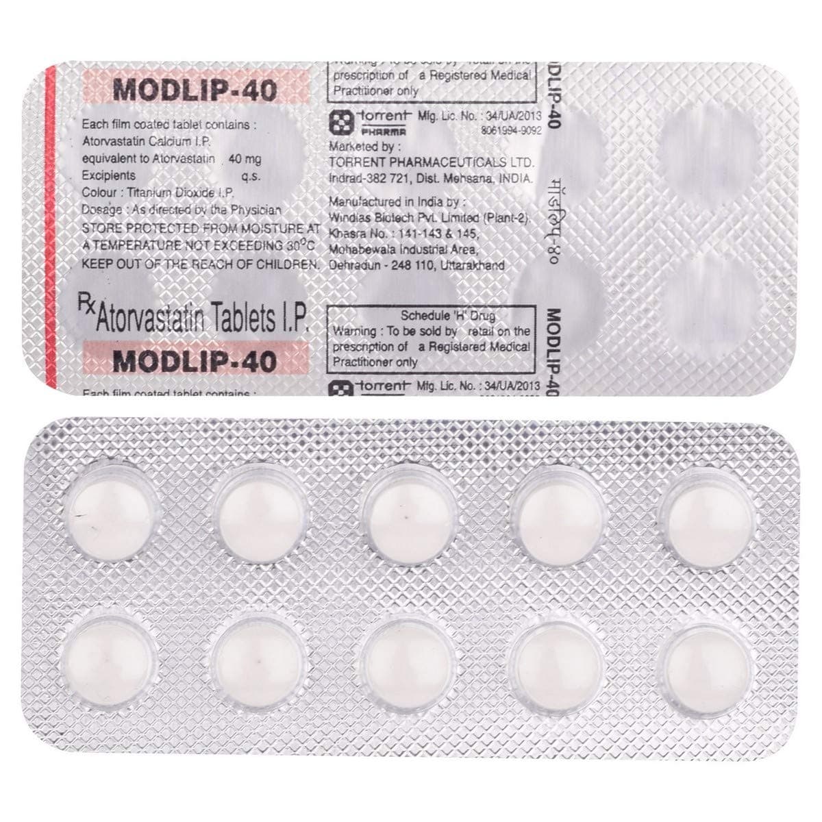 Modlip 40 - Strip of 10 Tablets
