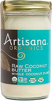 Artisana Organics Raw Coconut Butter, 14 oz | USDA Organic, Non-GMO, Gluten-Free & Keto, No Sugar Added, Paleo, Vegan, Creamy Spread to Boost Smoothies, Fruit Salads and Oatmeal.