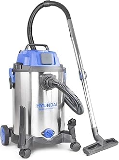 HYUNDAI 1400W 30L 3-In-1 Wet and Dry Electric Vacuum Cleaner HEPA type Filtration 1400W, Industrial Vacuum Cleaner, 4.5m Cable & 19kpa Suction Power Carpet Upholstery Cleaner