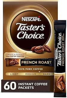 Nescafe Taster's Choice Instant Coffee, French Roast 5 Count (Pack of 12)