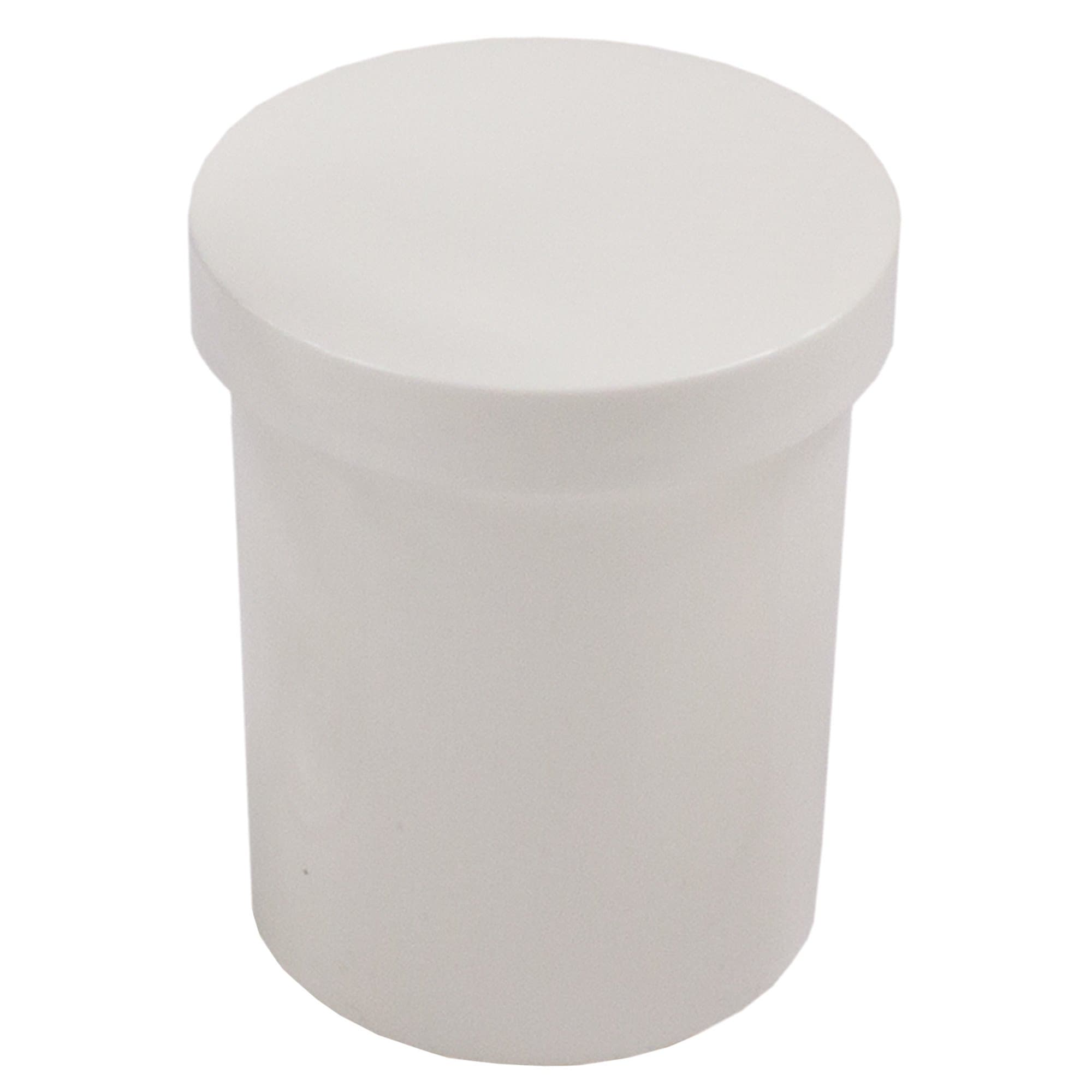 Small Massage Cream Jar, White Polyurethane with Screw On Lid - 8 oz