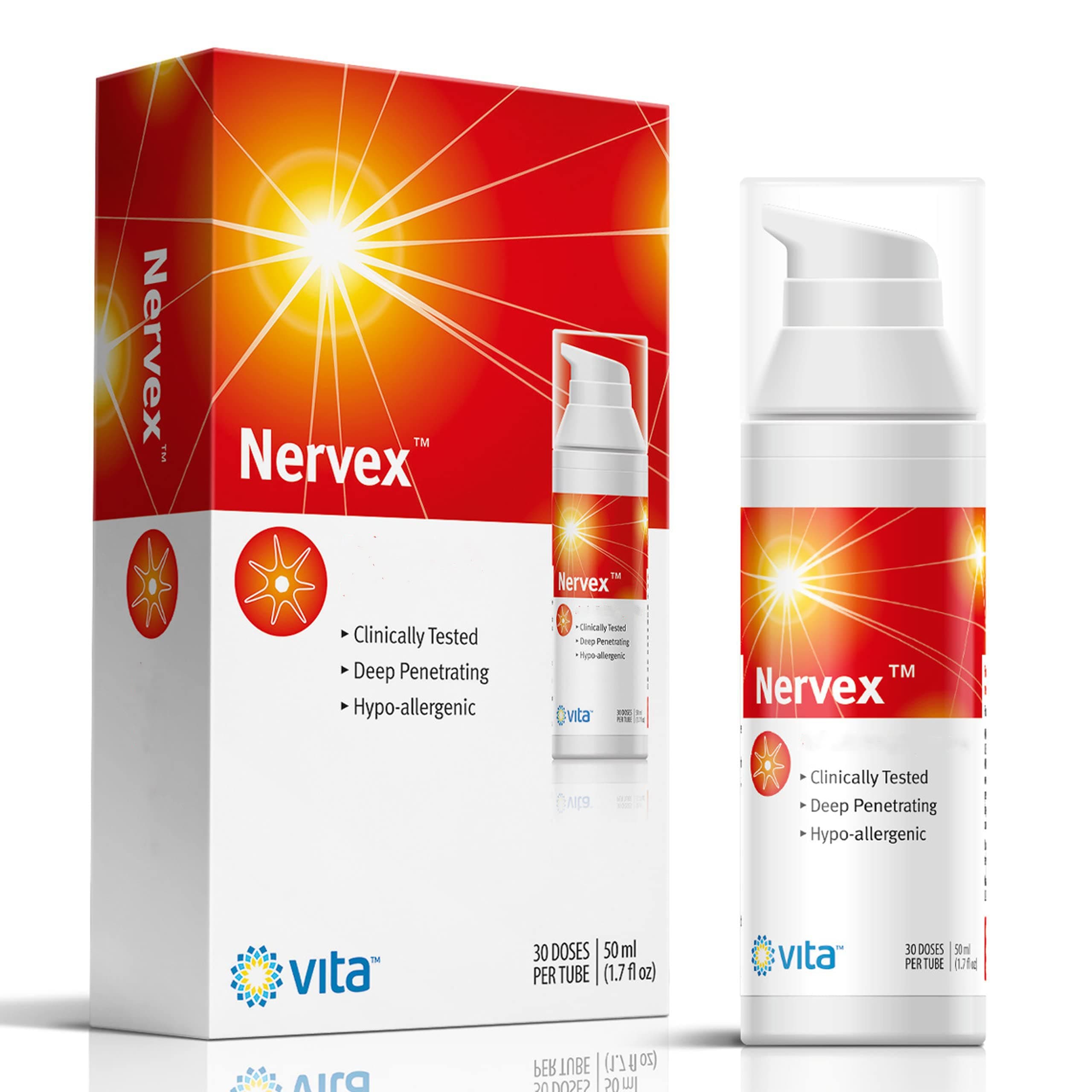 Vita Sciences Nervex Maximum Neuropathy Support, Scientifically Developed for Effective Natural Fast Cream for Feet, Hands, Legs, Toes