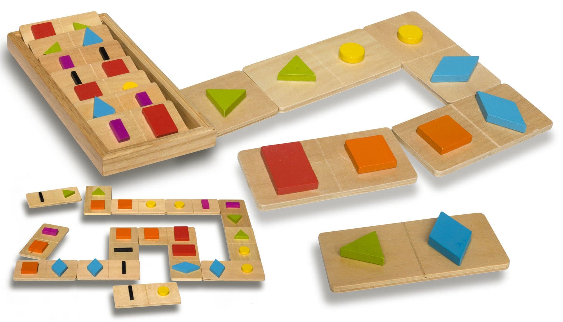 Dominoes Wooden, Shape Game