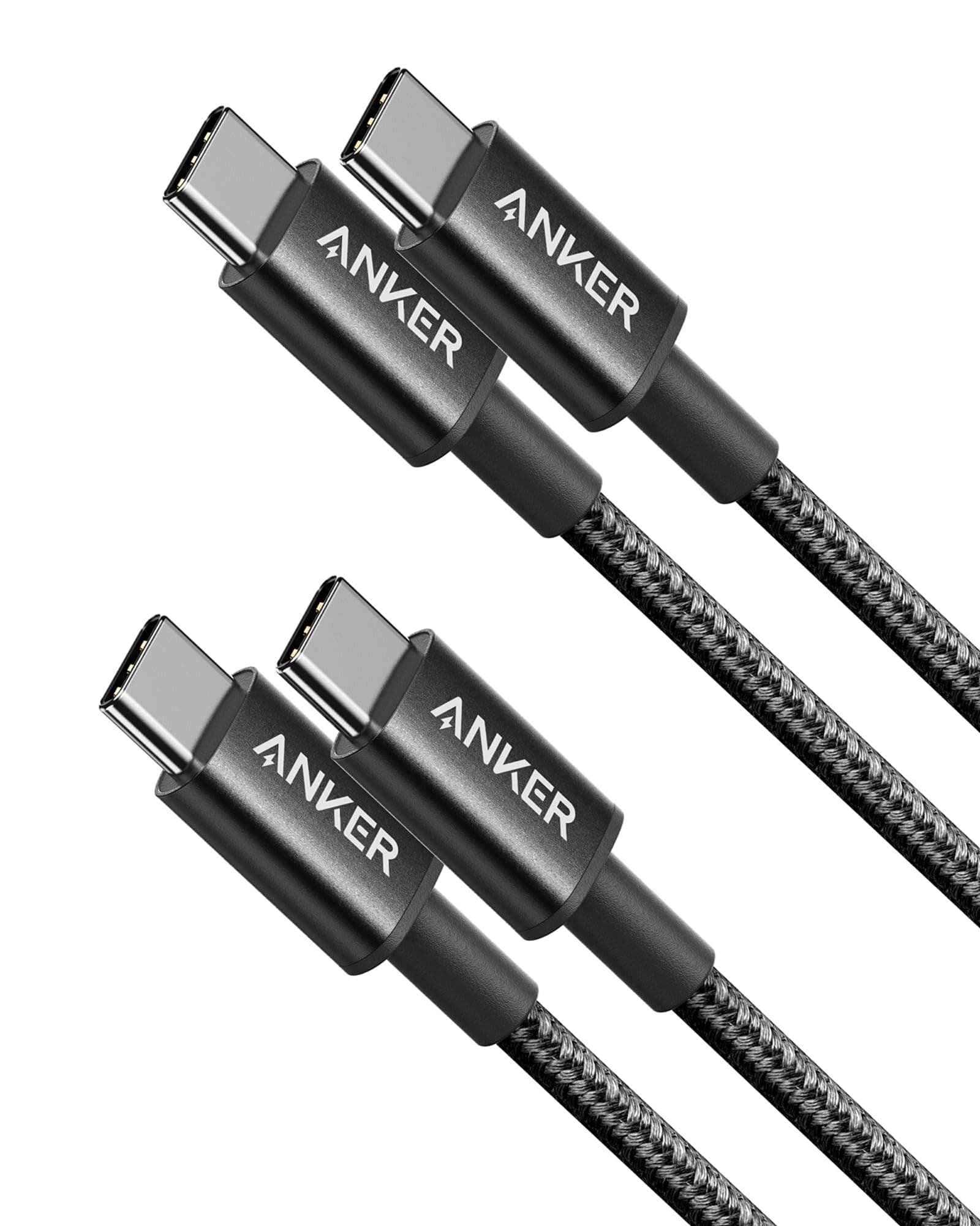 Anker USB C to USB C Cable, Type C 60W Fast Charging Cable (3.3FT, 2Pack) for iPhone 17/16 Series, iPad Mini 6 and More (USB 2.0,Black)