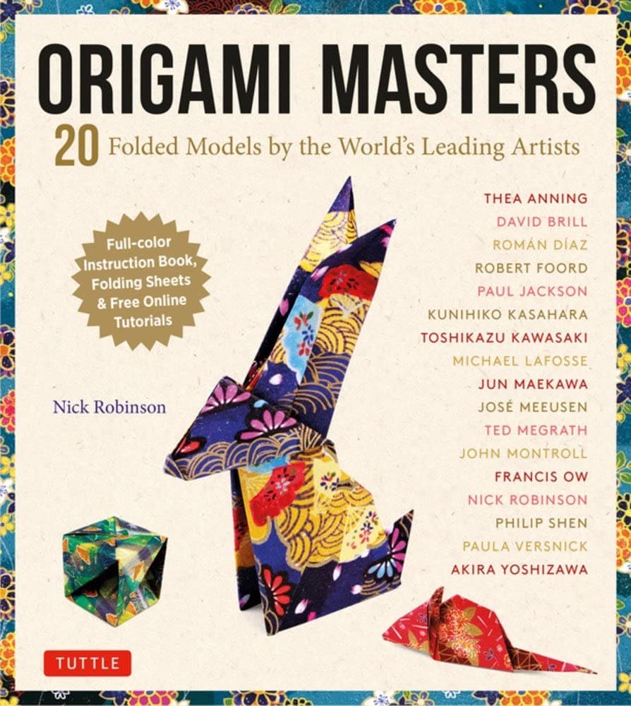 Tuttle Publishing Origami Masters Kit: 20 Folded Models by the World's Leading Artists (Includes Step-By-Step Online Tutorials)